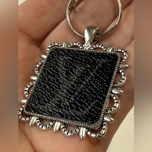 Louis Vuitton 🆙cycled Stylish Silver Keychain purse fob authentic material new!